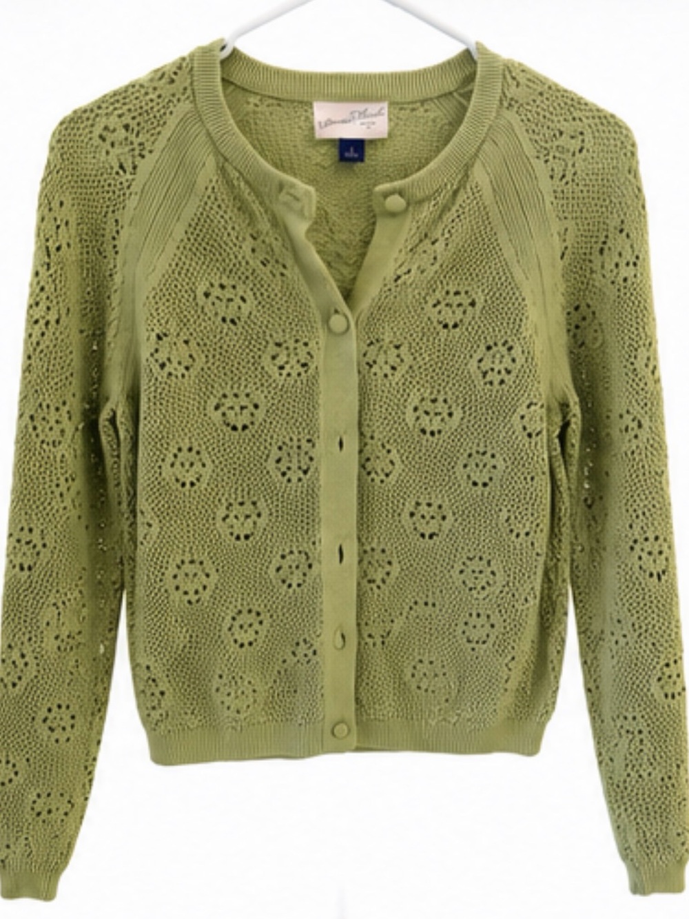 Universal Thread Sage Green Open-Knit Cardigan — Size Small